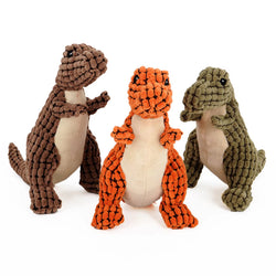 1PC Random Pet Dog Squeaky Plush Dinosaur Toys Interactive Dog Chew Toys Plush Stuffing Pet Supplies Small Dog Chew Molar Toys